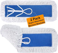 2 Pack 24 Inch Industrial Cotton Dust Mop Head Refill, Dust Mop Replacement Head for Commercial & Home Use, Heavy Duty Replacement for Office & Industrial Use, Machine Washable (2PC-24 inch)