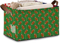 Football Storage Basket Large 17x11.5x10.5 Inches - Collapsible Sports Organizer Bin with Handles for Game Room,Toys,Laundry - Foldable Decorative Hamper with Football Pattern - Single Pack