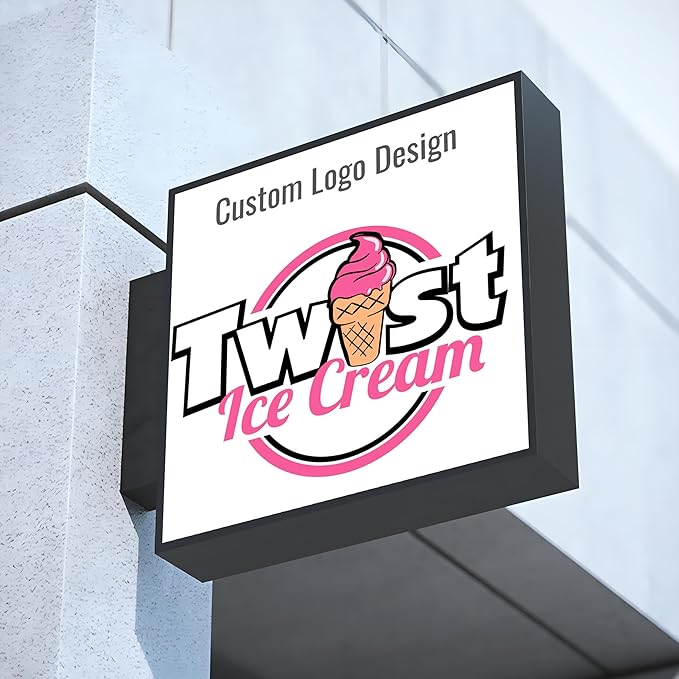 Personalized Advertising Lightbox, Custom Double Sided Light Box Sign, Business Signs for Outside, Waterproof LED Lightbox for Pet Stores, Bar, Restaurants, Hotel, Coffee Shop– Round (12" to 28")