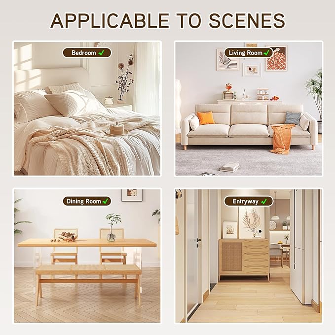 Furnimart Upholstered Tufted White Bench Ottoman with Padded Seat, Footrest Foot Stool with Sturdy Metal Leg, White Leather Bench for Bedroom Living Room Entryway