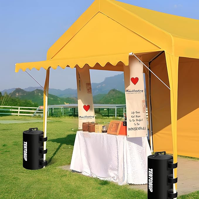 Canopy Water Weight Bags, 88 LBS Heavy Duty Canopy Weights Set of 4, Tent & Gazebo Leg Weights for Pop Up Canopy, Carport, Black