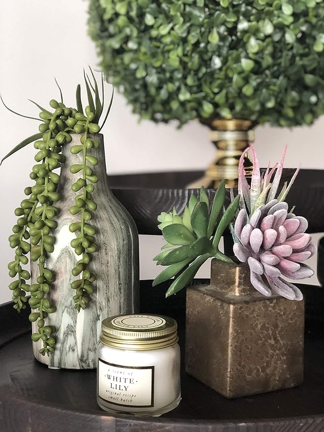 Artificial Succulent Plants Fake Assorted - 16 Pack - Unpotted Face Succulent Plants - Realistic Textured Succulents Picks - Fake Plants for Decoration - Faux Aloe Cactus Plant Bulk