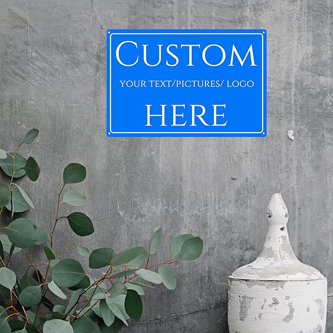 Custom Sign, Custom Metal Signs Personalized，Double-sided，Aluminum Weatherproof Metal Sign Multiple Sizes, Customize for Office, Business, Workplace, office, Home, Delivery Signs(16 * 12 Inch)