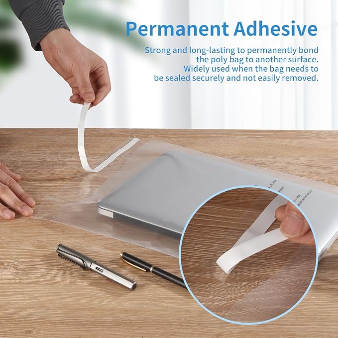 iMailer - 1000 Pcs - 11" x 14" Clear Poly Bags with Suffocation Warning Self Seal 1.6 Mil for Shipping, Packaging, T-Shirt - Permanent Adhesive
