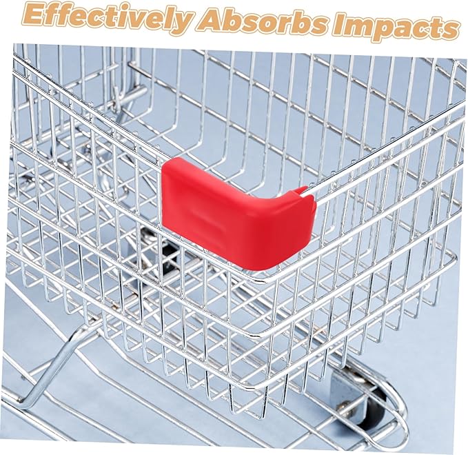 Shopping Cart Front Bumper Guard Strip Anti-Collision Plastic Edge Protector for Grocery Cart Frame Safety Guard Replacement Accessory for Supermarkets