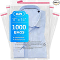 11" x 14" Self Seal Resealable Poly Bags - Case of 1000, Peel & Seal Reclosable Polybags with suffoaction Warning and Adhesive Strip for Packaging & Shipping Clothes, Shirts & More - GPI