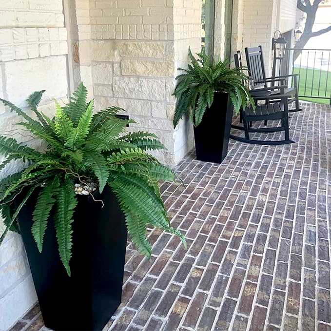Nearly Natural 48-in Artificial Boston Fern, Large Hanging Fake Plant Wall Decor with 67 Fronds, Faux Fern Vines That Look Real for Home and Office Decor