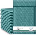 Green Small Bubble Mailers 4x8 Inch #000 | Thick Padded Poly Mailer Envelopes | Mailing Trading card sports Card Bubble Envelopes Water & Tear Resistant | 500 Pack Bulk