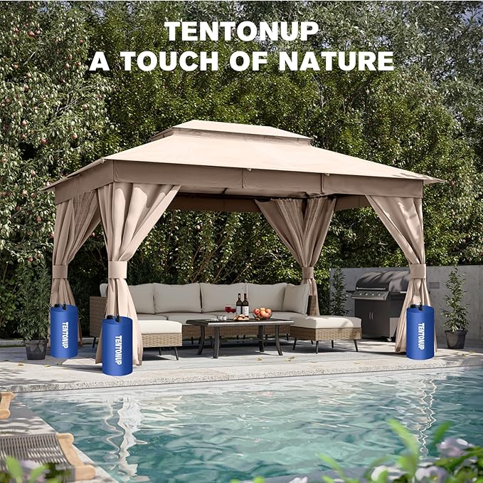 Canopy Water Weight Bags, 88 LBS Heavy Duty Canopy Weights Set of 4, Tent & Gazebo Leg Weights for Pop Up Canopy, Carport, Blue