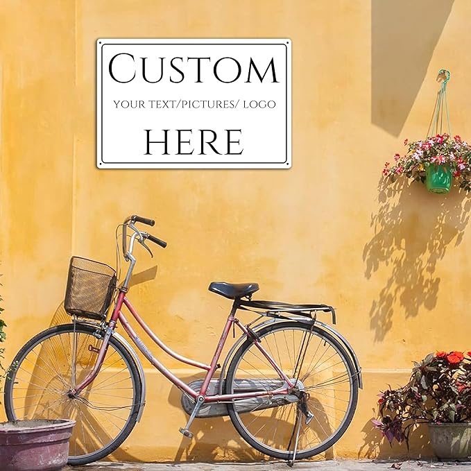 Custom Sign, Custom Metal Signs Personalized，Aluminum Weatherproof Metal Sign Multiple Sizes, Customize for pet store, Business, Workplace, office, Home, Delivery Signs(16 * 12 Inch)