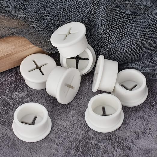 AccEncyc 12 Pcs Cable Cord Grommet Silicone Cable Grommet 3/4" Wire Hole Cover Cable Management Wire Organizer Cable Pass Through Desk Grommet for Table, Computer Desk, Office, Home