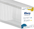 KSacry 30 Pcs Acrylic Sign Holder 8.5 x 11, Vertical Wall Mount Sign Holders with 3M Adhesive, Clear Plastic Frames Paper Display Sign Holders for Office, Home, Store, Restaurant - No Drilling