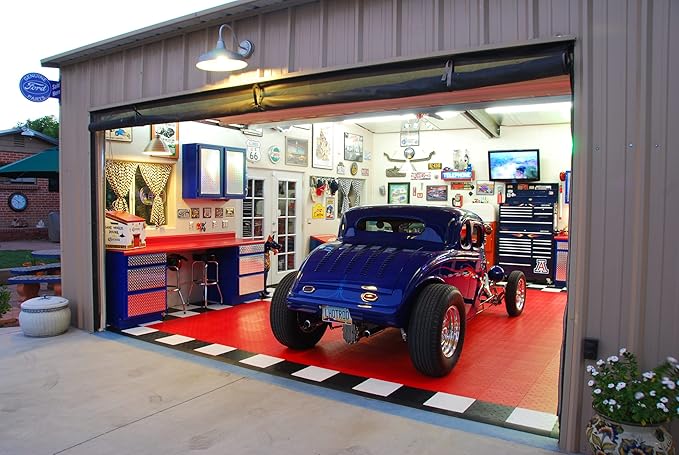 Big Floors Female Transition Edge Kit, Durable Interlocking Modular Garage Floor Edging, Compatible with RaceDeck, GarageTrac and GarageDeck Products, (11 Piece), Alloy