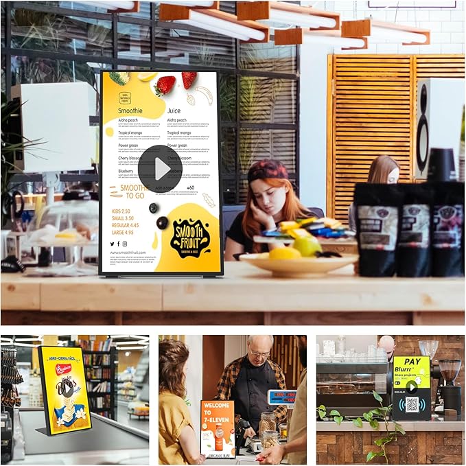 18.5 Inch HD 500 Nits Desktop Digital Signage Retail Store Payment Kiosk Commercial Display Advertising Screen Android with HDMI in,Digital Media Player