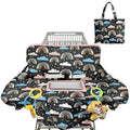 Shopping Cart Cover for Baby Girl Boy 2-in-1 High Chair Water Resistant High Chair Cover w/Phone Pouch Pocket Gender Neutral Cart Cover for Zebra Texture Babies Padded Grocery Cart Cover for Baby