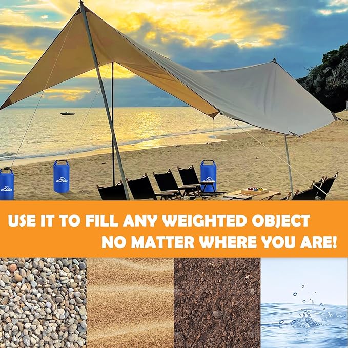 Canopy Water Weight Bag,112 LBS Canopy Weights Sand Bags,Canopy Tent Weights for Canopy Legs,Heavy Duty Weights Bags for Pop Up Tent Gazebo Legs(Without Sand)