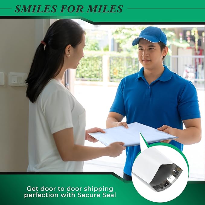 4000 Pack Secure Seal White Poly Mailers - 6x9 Safe Shipping Bags - E-Commerce Self Sealing 2 Mil Poly Envelopes