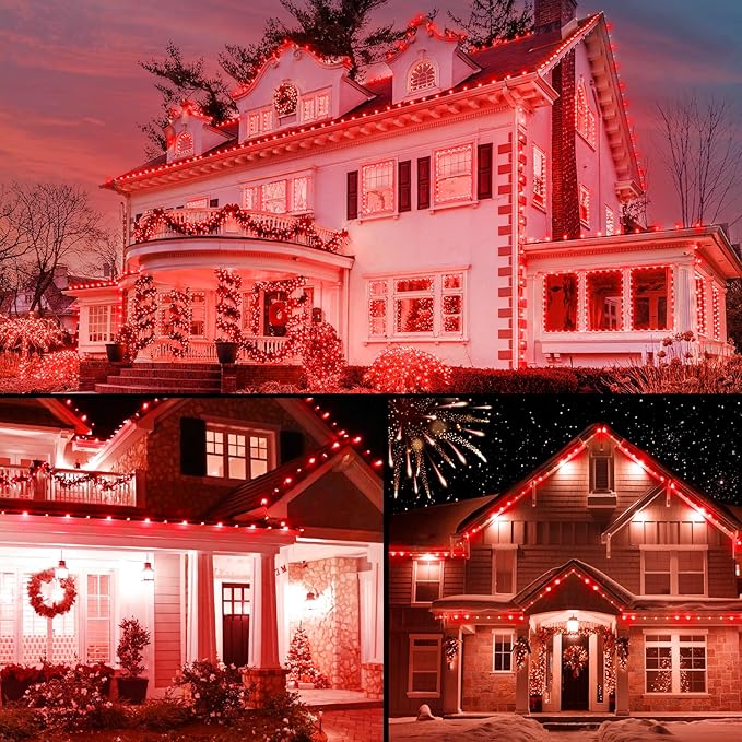 Brightown C9 Christmas String Lights, Red Commercia Outdoor Christmas Lights with 100 Strawberry C9 LED Bulbs, Waterproof Extendable UL Certified for Party Holiday Indoor Outdoor Xmas Decor