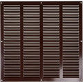 Repa Market Air Vent Cover 16x16 Inch (Outer Dimensions) Brown Galvanized Steel Louvered Grill Cover with Mesh Screen/Wall or Ceiling Vent/HVAC Register for Indoor and Outdoor Ventilation
