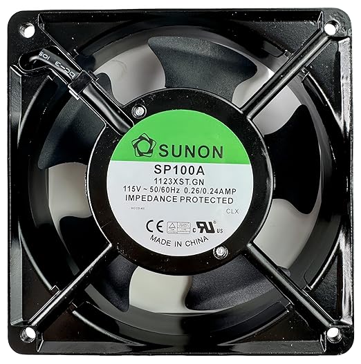 for Sunon SP100A-1123XST.GN 115V AC 120x120x38mm Cooling Fan 50/60Hz 0.26/0.24A AC Axial Fan 50 dB 1800 RPM 2-Pin