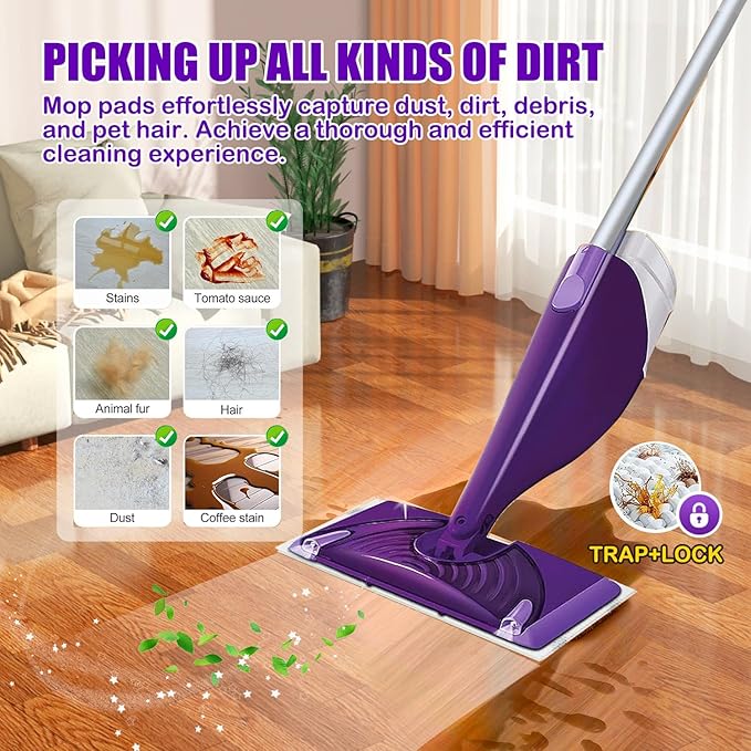 60 Pack WetJet Pads Refills for Swiffer Wet Jet Mop - Multi-Surface Floor Cleaning Mop Pads, Compatible with Swiffer Wet Pads Refill, 4 Layers Thickened & Durable | Heavy-Duty Absorbent