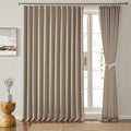 KEQIAOSUOCAI Extra Wide Pinch Pleated Blackout Living Room Curtains 102 Inches Long, Triple Weave Thermal Insulated Window Light Blocking Panels for Patio/Hall/Porch (Khkai, W80 x L102, Set of 2)