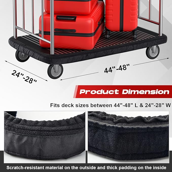 Bellman Cart Bumper Guard and Wall Protector Hotel Luggage Cart Bumper Collision Protector Cover for Airport & Travel Accessory Indoor & Outdoor Use(Large)