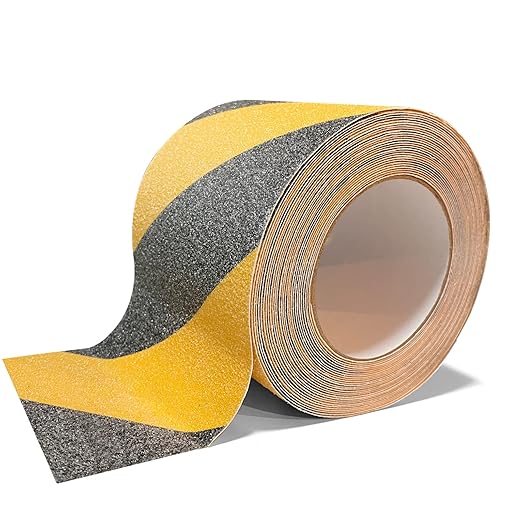 Anti Slip Grip Tape for Stairs 4Inch x 35Ft Non-Slip Strips Yellow/Black Non Skid Safety Tape for Outdoor/Indoor Steps, Stairs, Traction Tread Staircases, Boats