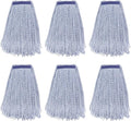 Commercial Heavy Duty Mop Heads Replacement for Rubbermaid: 6 Packs Industrial Wet Mop Head for Floor Cleaning - Commercial Products Wet Refills