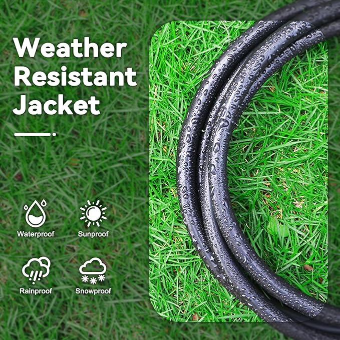 15FT 12/3 Extension Cord Heavy Duty Black 3-Outlet Indoor/Outdoor SJTW Lighted 12-Gauge Grounded Power Cable,12AWG 15 Amp, 1875 Watts，UL Listed，Safety