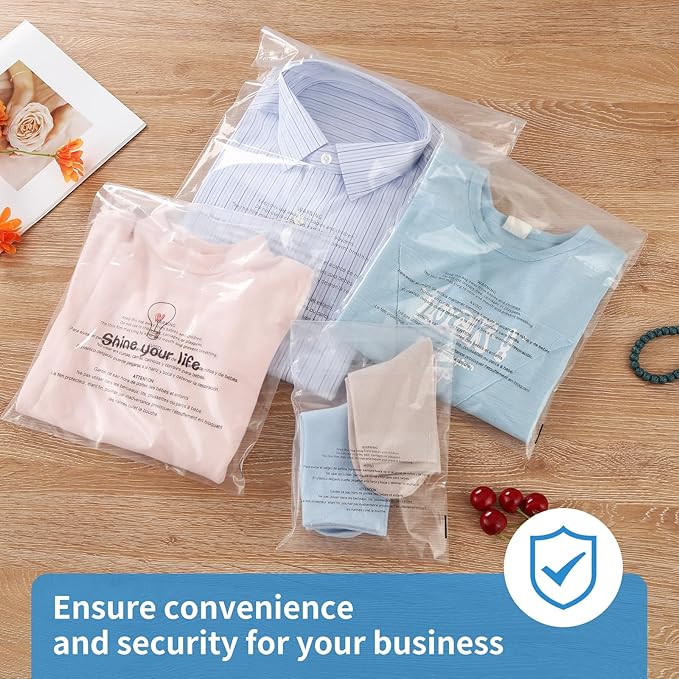 iMailer - 1000 Pcs - 8" x 10", Suffocation Warning Self Seal Clear Plastic Poly Bags 1.6 Mil for Clothing, T-Shirt, Brochure, Prints, Handicraft Gift-Permanent Glue