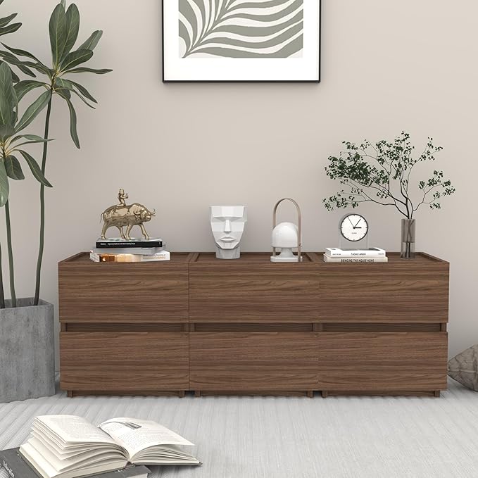 furtble Stackable 2 Drawer Dresser, Small Dressers for Closet, Modern Nightstand for Bedroom, End Table with Storage Drawer for Entryway, Beside Furniture Drawer Chest, 15.8 in, Classic Oak