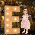 Marquee Letters 3 Feet Tall, 3FT Large Light up Letters E, Big Sign E with Warm White Light for Birthday Wedding Proposal Engagement Graduation Party Backdrop Decorations