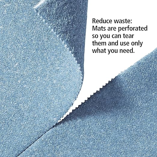 PIG Super Absorbent Mat Pads in Dispenser Box | 50 Oil Spill Mats | 15" x 19" Perforated Pads | Each Pad Absorbs 43 oz | Total Absorbency is 17 Gallons | Heavyweight | PMB30127