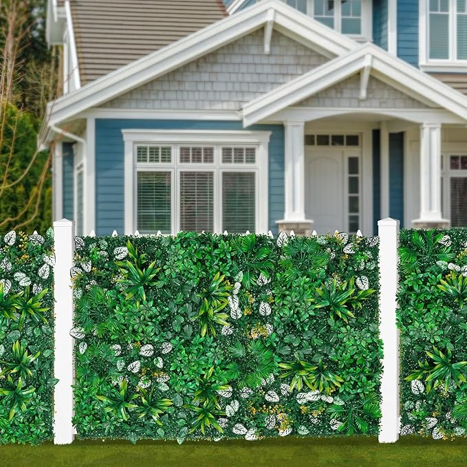 Artificial Hedge Grass Wall, Boxwood Panels 40"x120"(33.33 SQFT), UV Protected Greenery Wall Backdrop, Green Wall Decor for Outdoor Indoor Wedding Décor