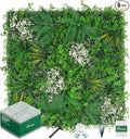20"X20" Artificial Grass Wall, 8PCS Boxwood Panels UV-Protected Faux Grass Backdrop Wall,Greenery Privacy Hedge Screen for Outdoor Garden Patio, Indoor Party Balcony Fence Decor