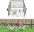 FXW Decorative Garden Fence for Yard - 32in(H) x 15.7ft(L) 8 Panels - Metal Fencing Panels - Animal Barrier Border for Dogs & Rabbits, Flower & Plant Edging