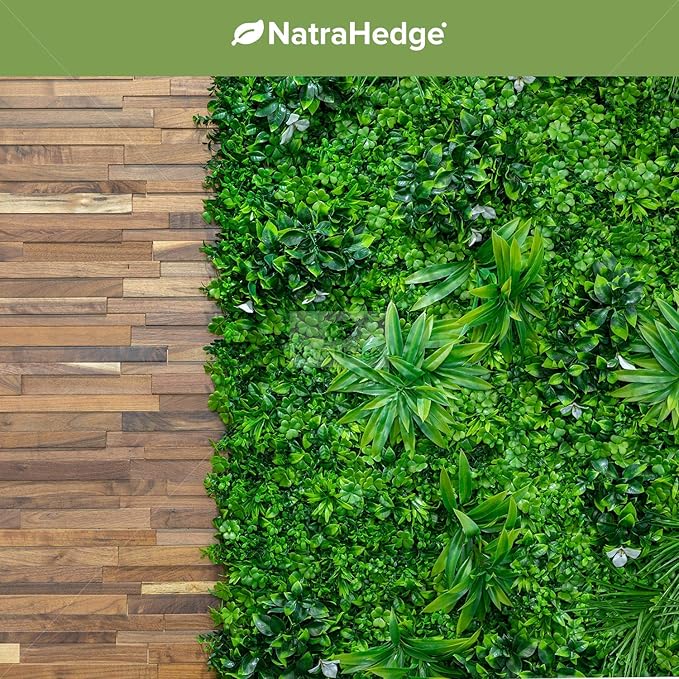 NatraHedge Artificial Maui Living Wall Vertical Garden for Outdoor Hedge Installments or Indoor Decor (5 Pack) 28 SQF