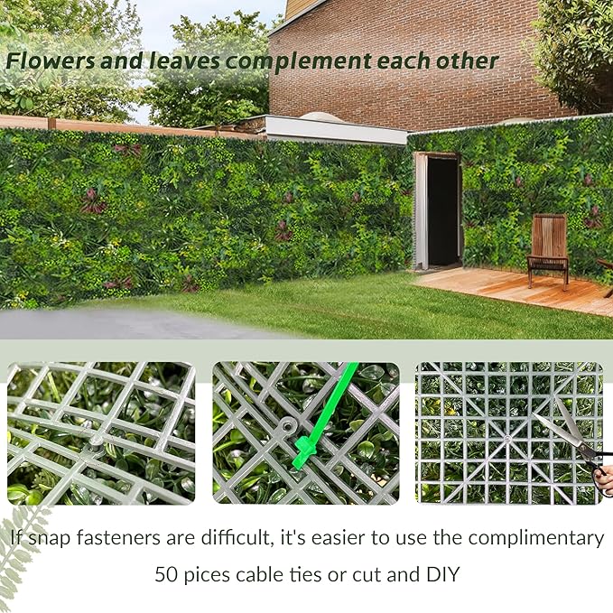 Artificial Plant Wall Boxwood Roll: 40"x120" UV Resistant Green Leaves Faux for Interior Backdrop,Garden and Indoor Outdoor Wall&Fence Covering Privacy, Party Wall Fence Decor