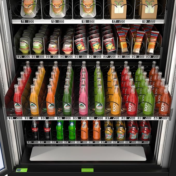 KoolMore Snack Vending Machine with 21.5 in. Touch Display, 66 Slots and Elevator-Lift Dispensing, Refrigerated, Bill Acceptor & Credit Card Reader with Connectivity in Black