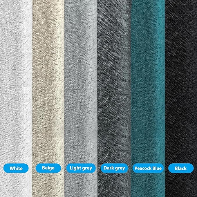 Room Divider Curtains Total Blackout Privacy Curtain Panel Room Thermal Insulated Noise Reduction Curtains for Bedroom Window Living Room Ceiling Track Curtain W 8.3 ft × H 7 ft Azure Blue