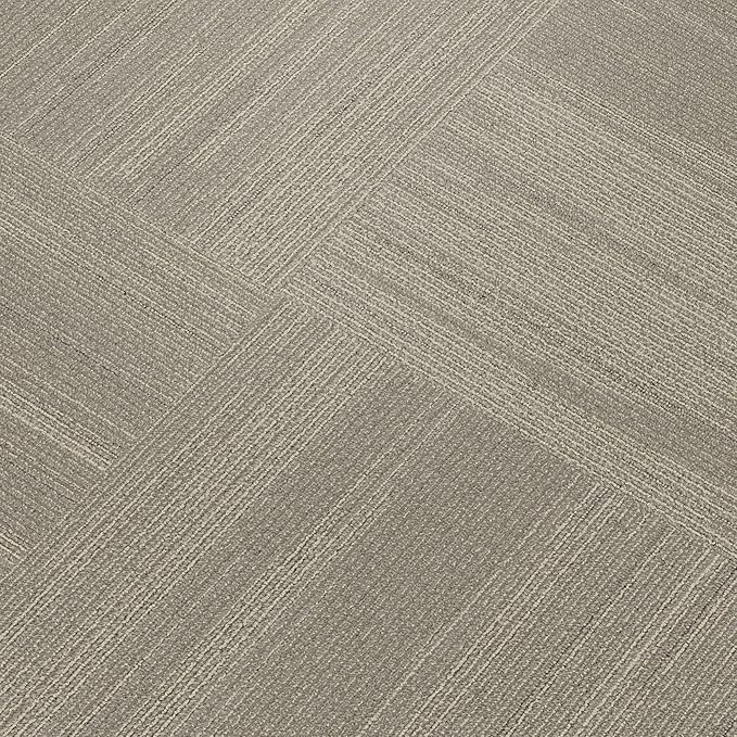 Mohawk Elite 24" x 24" Berber (Loop pile), 0.1" Pile Height, Carpet Tile, Nylon Fiber, Dove Color, (1 Tile)