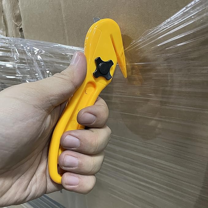 Stretch Film Dispenser Including Film Cutters - Holds 12'' - 20'' Shrink Wrap, Top Quality Stainless Steel, Tough, Durable, Pake Handling Tools (Dispenser Including Film Cutters)