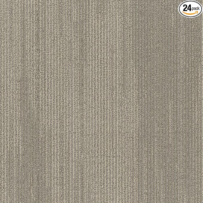 Mohawk Elite 24" x 24" Berber (Loop pile), 0.1" Pile Height, Carpet Tile, Nylon Fiber, Dove Color, (24 Tiles), (96 sqft/carton)