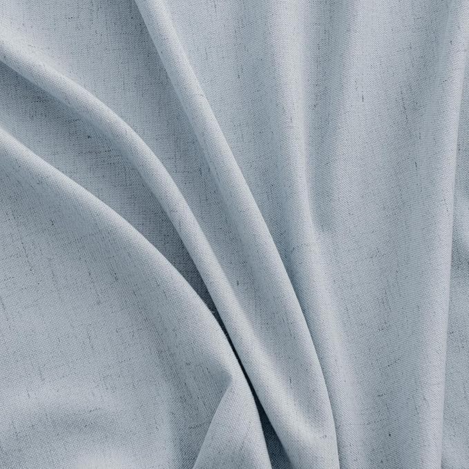 MIULEE Non-See-Through Privacy Linen Curtains 2 Panels, Chambray Blue Light Filtering Window Curtains Farn House Textured Back Tab Semi Sheer Drapes for Bedroom Living Room 72 Inches Long Light Blue