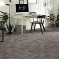 Mohawk Elite 12" x 36" Heathered Loop Glue Down or Floating Installation Carpet Tiles with Cushioned Backing in Color Berkeley Hills