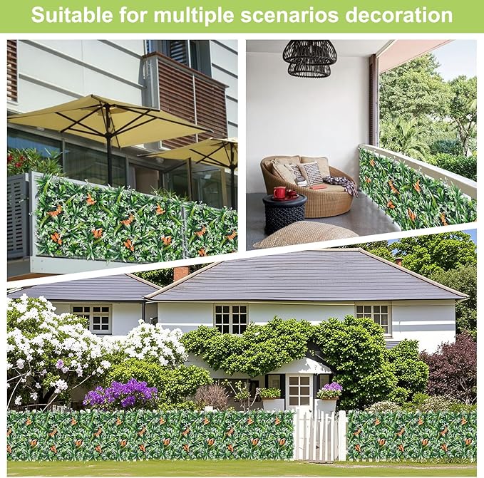 20"X20" Artificial Boxwood Panels, 16PCS Grass Wall Hedge Panels UV-Protected Greenery Privacy Hedge Screen, Grass Backdrop Wall for Indoor Outdoor Patio Balcony, Party Garden Fence Decor