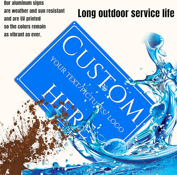 Custom Sign,make your own sign custom，Double-sided, reflective，Aluminum Weatherproof Metal Sign Multiple Sizes, Customize for Office, Business, Workplace, office, Home, Delivery Signs(18 * 14 Inch)