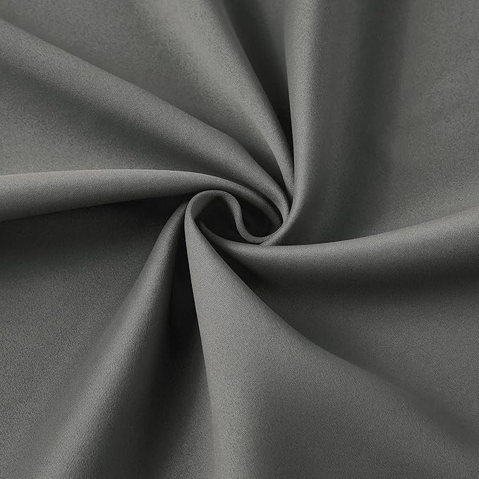 KEQIAOSUOCAI Grey Blackout 90 Inch Curtains 2 Panels,Energy Saving Sound Dampening Light Blinds Window Treatments for Living Room/Dining Room/Bedroom(40 Wide Each Panel) 40 x 90,Pinch Pleated