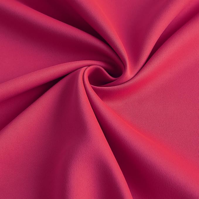 KEQIAOSUOCAI Hot Pink Fuchsia Pinch Pleated Curtains Blackout 84 Inches Long, Room Darkening Pleat Curtain for Kids Nursery Bedroom Window Panels with Hooks Magenta Drapes 40 x 84 Inch